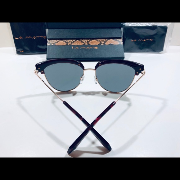 La Matta Sunglasses Havana Red Blue; Blue Lens New - Picture 2 of 8